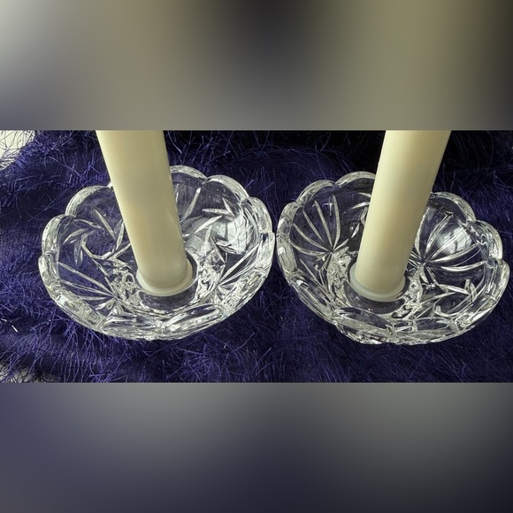 Crystal Taper Candle Holders 2 pcs - Picture 5 of 12